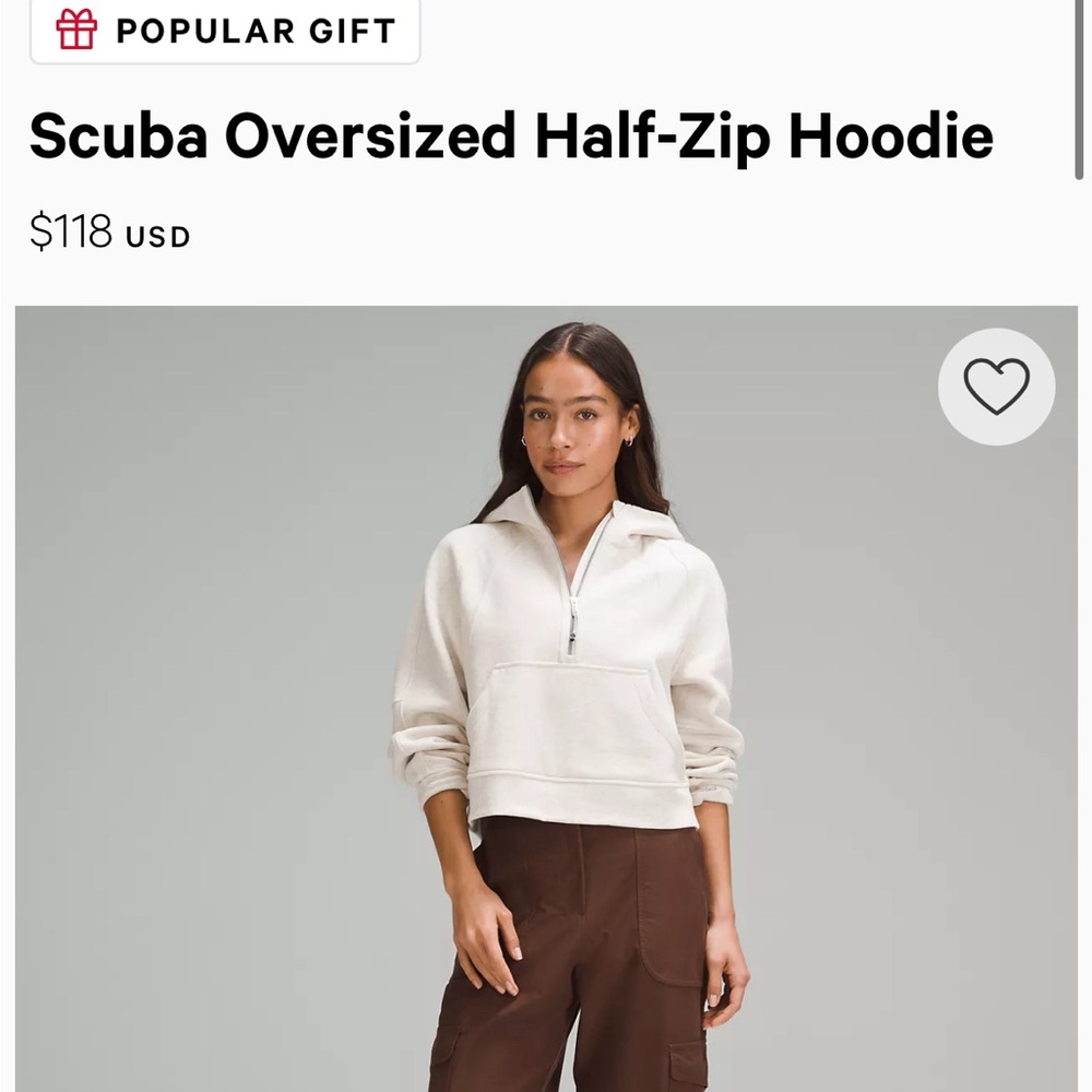 Lululemon half zip scuba hoodie